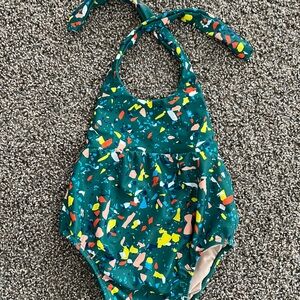 Kortni Jeane Teal Patterned Swimsuit